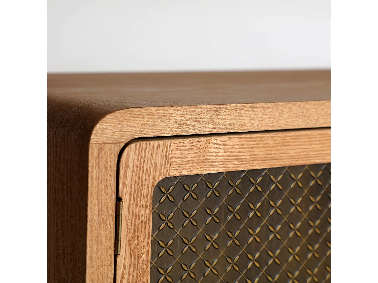 Meuble tv en bois de pin marron 161x40x56 cm