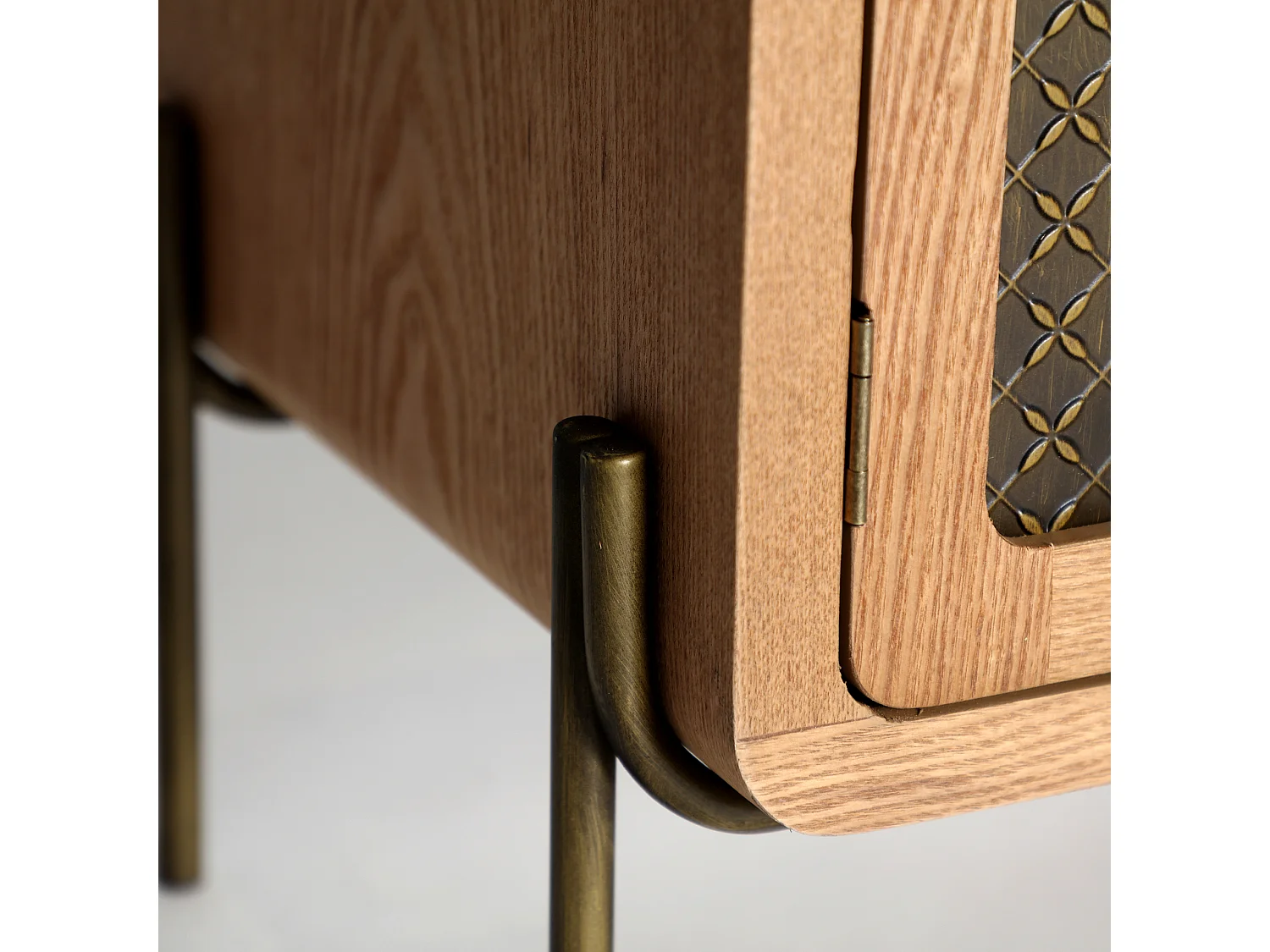 Meuble tv en bois de pin marron 161x40x56 cm