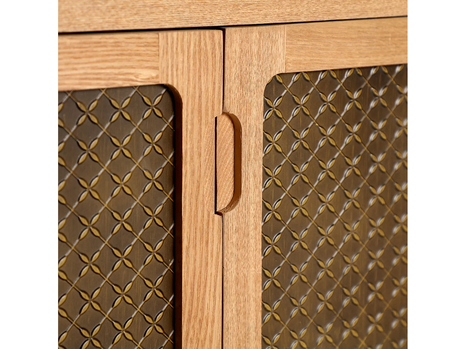 Meuble tv en bois de pin marron 161x40x56 cm