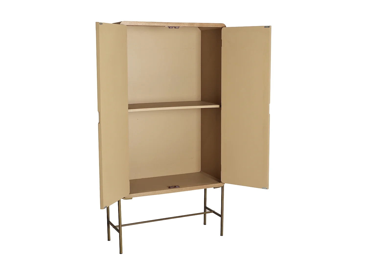 Armario de madera de pino en color marrón de 85x40x161cm