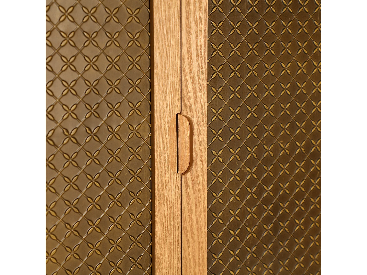 Armario de madera de pino en color marrón de 85x40x161cm