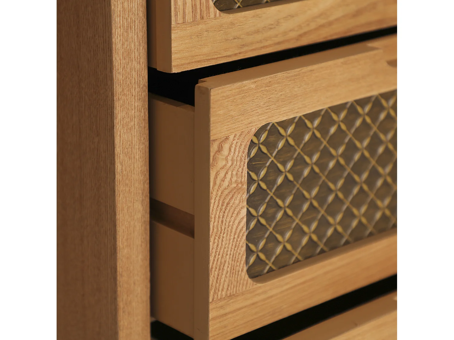 Chiffonier en bois de pin marron 48x40x111 cm