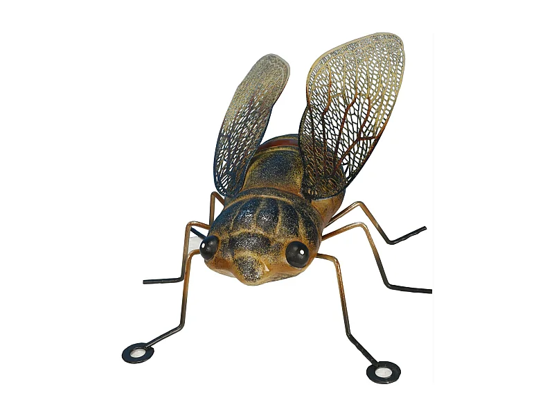 Cicala decorativa in metallo 21 cm