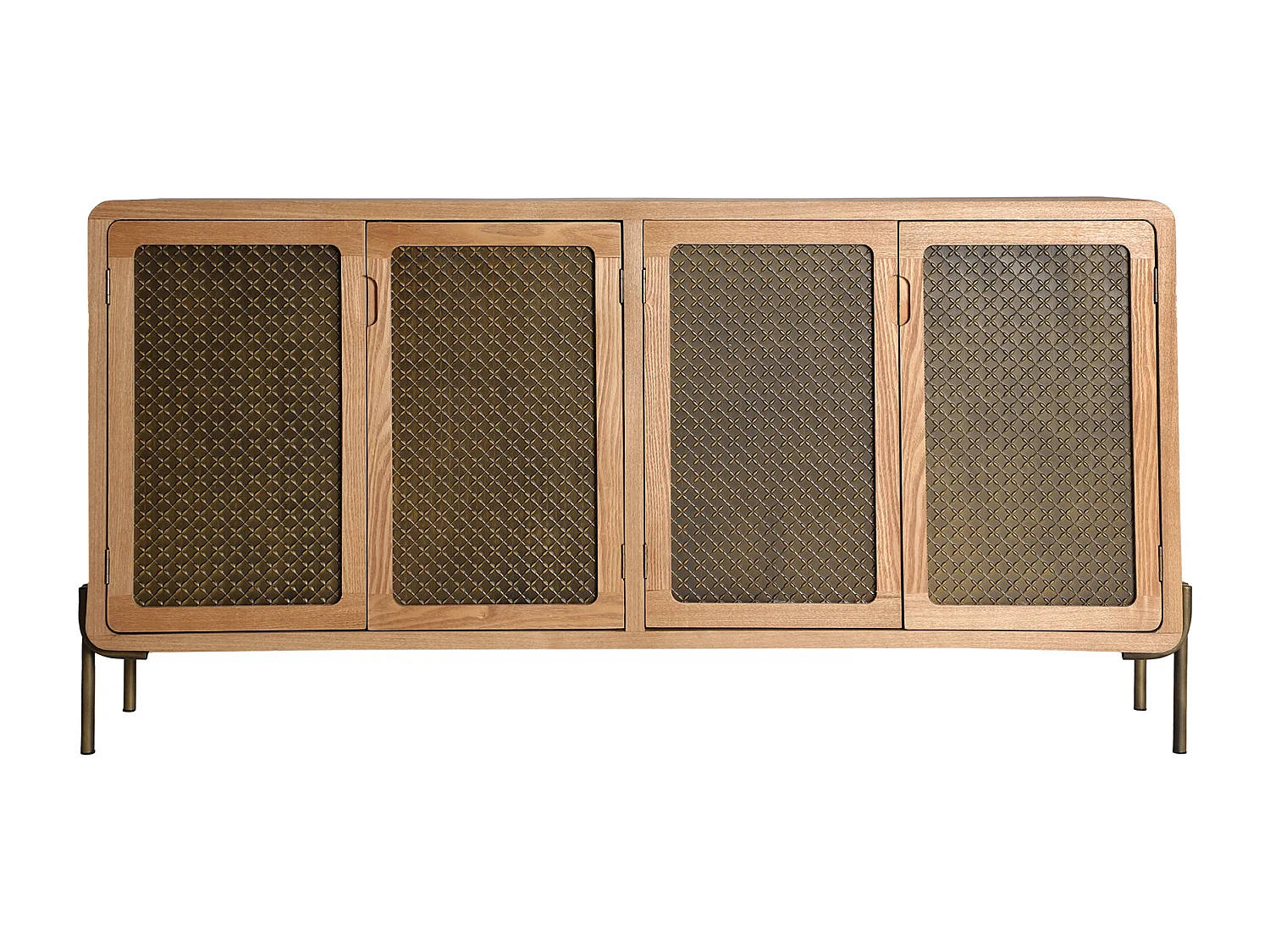 Buffet en bois de pin marron 162x40x80 cm