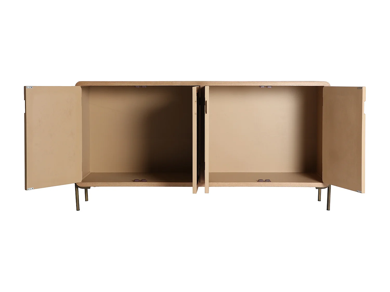 Buffet en bois de pin marron 162x40x80 cm