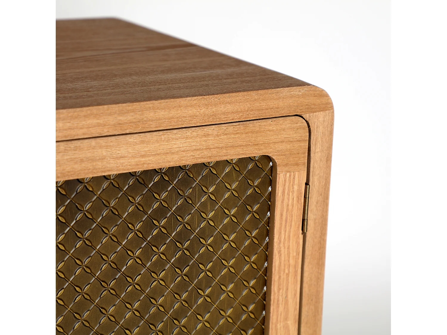 Buffet en bois de pin marron 162x40x80 cm