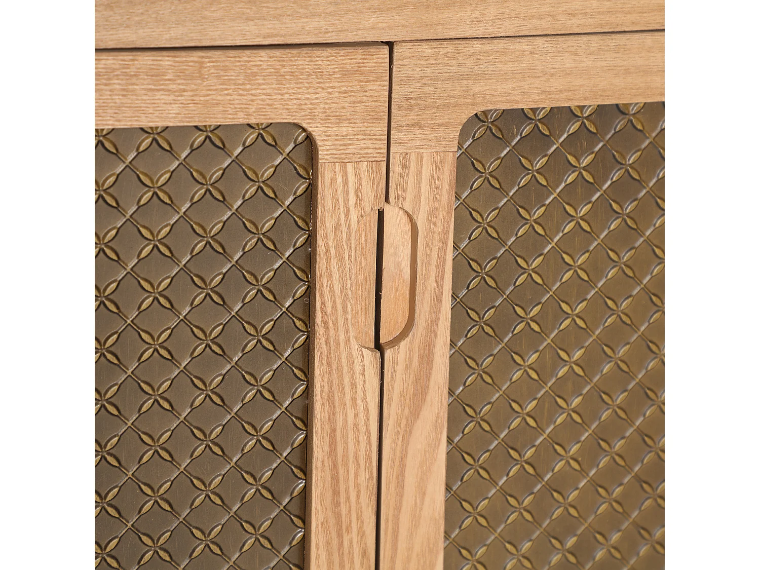 Buffet en bois de pin marron 162x40x80 cm