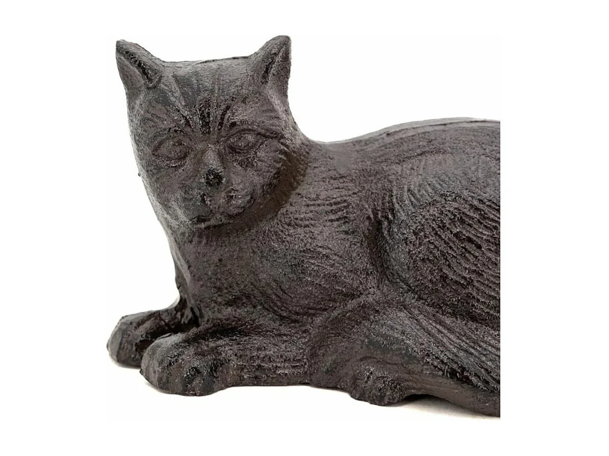 Chat décoratif en fonte