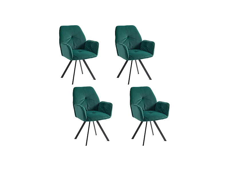 Lot de 4 chaises de salle à manger fauteuil de table style industriel,CALF