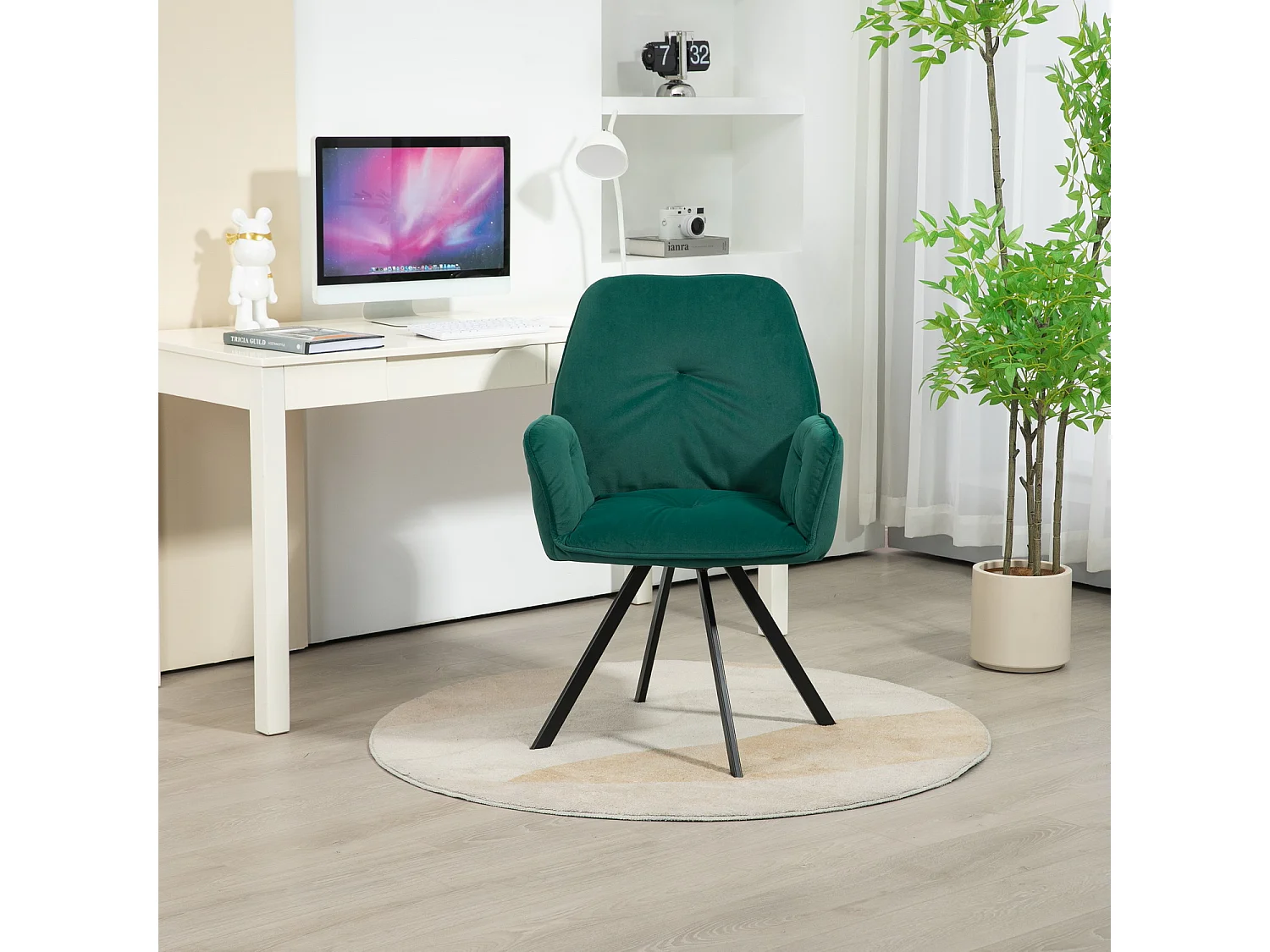 Lot de 4 chaises de salle à manger fauteuil de table style industriel,CALF