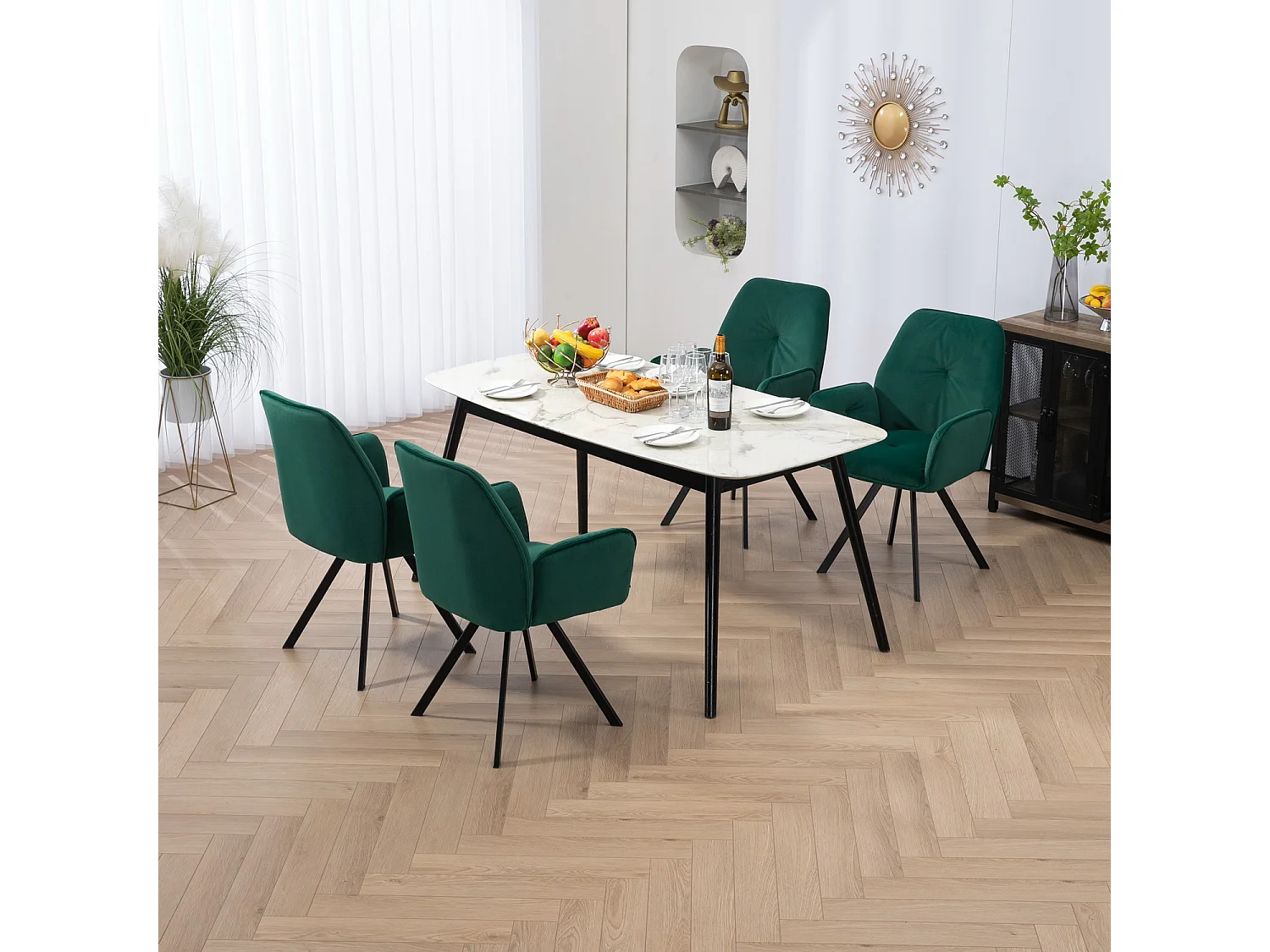 Lot de 6 chaises de salle à manger fauteuil de table style industriel,CALF