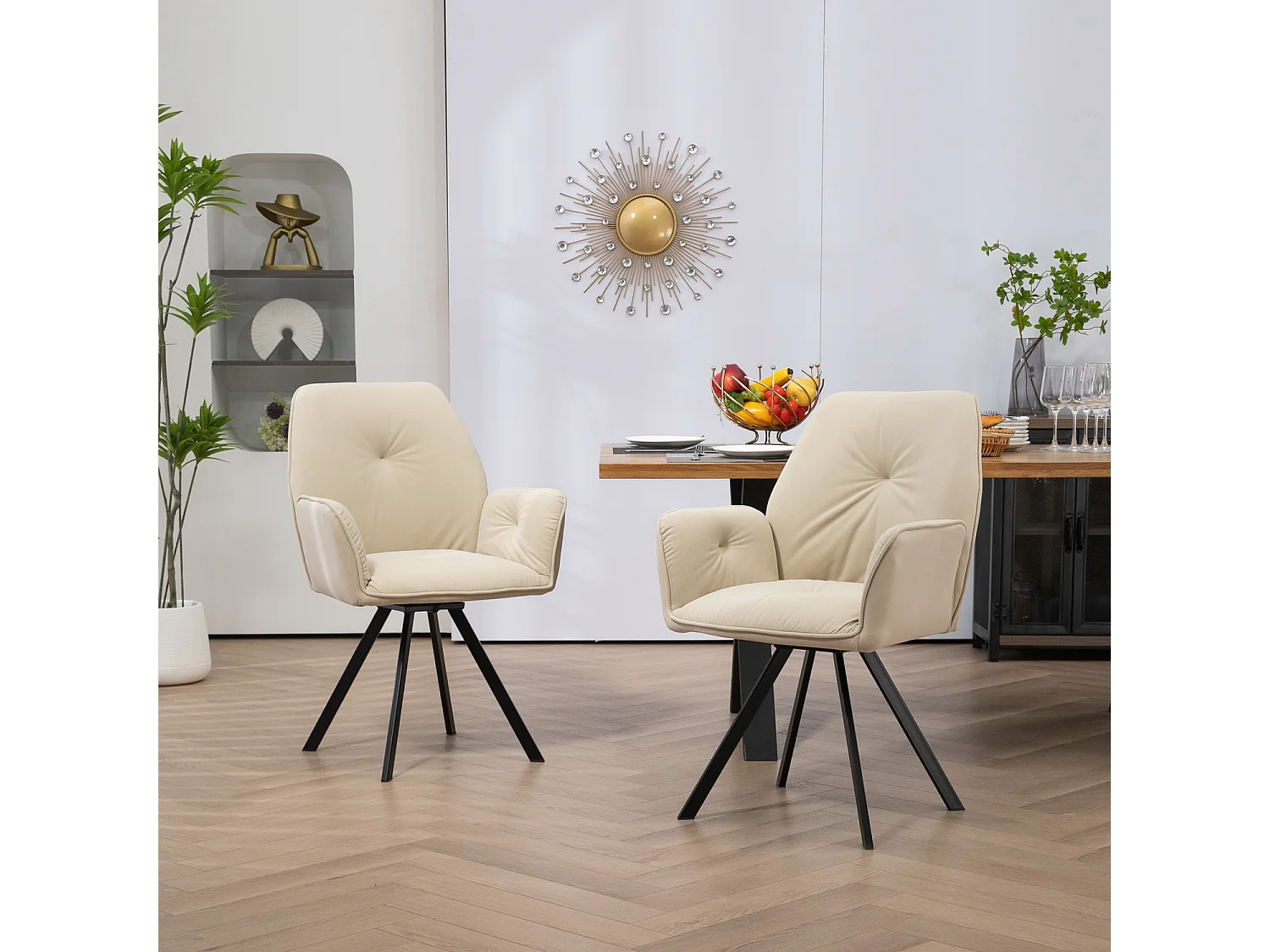 Lot de 6 chaises de salle à manger fauteuil de table style industriel,CALF