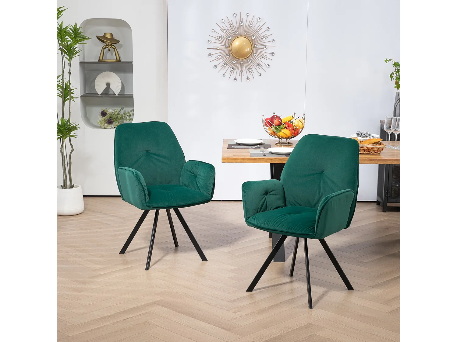 Lot de 4 chaises de salle à manger fauteuil de table style industriel,CALF