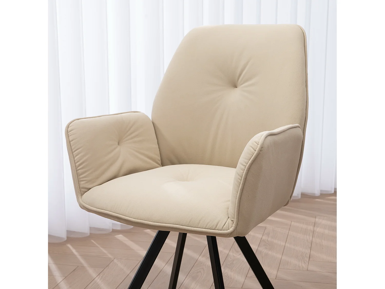 Lot de 4 chaises de salle à manger fauteuil de table style industriel,CALF