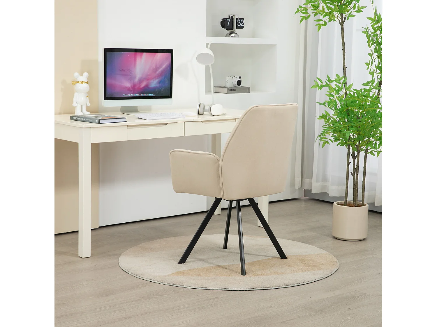 Lot de 4 chaises de salle à manger fauteuil de table style industriel,CALF