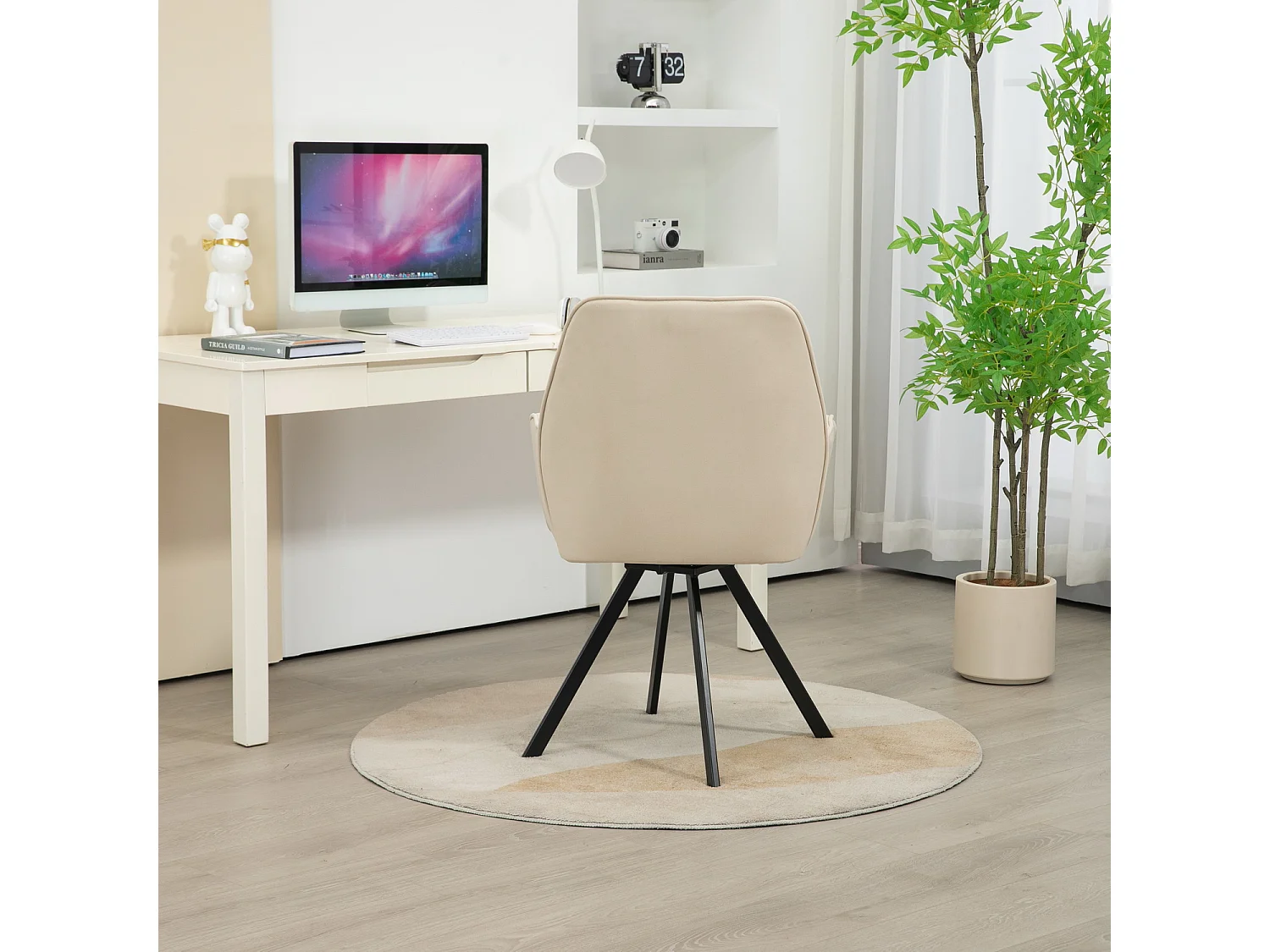 Lot de 4 chaises de salle à manger fauteuil de table style industriel,CALF