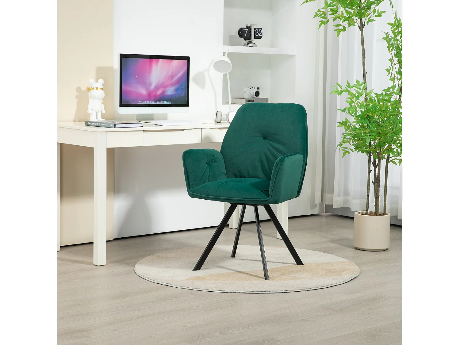 Lot de 4 chaises de salle à manger fauteuil de table style industriel,CALF