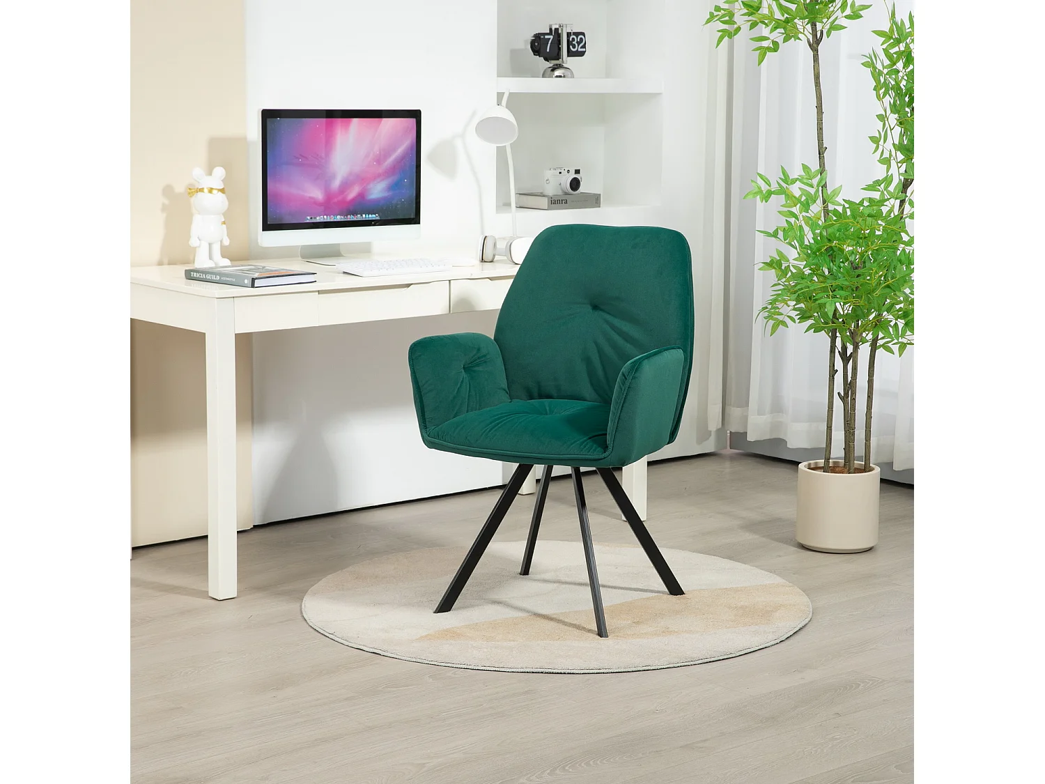 Lot de 4 chaises de salle à manger fauteuil de table style industriel,CALF