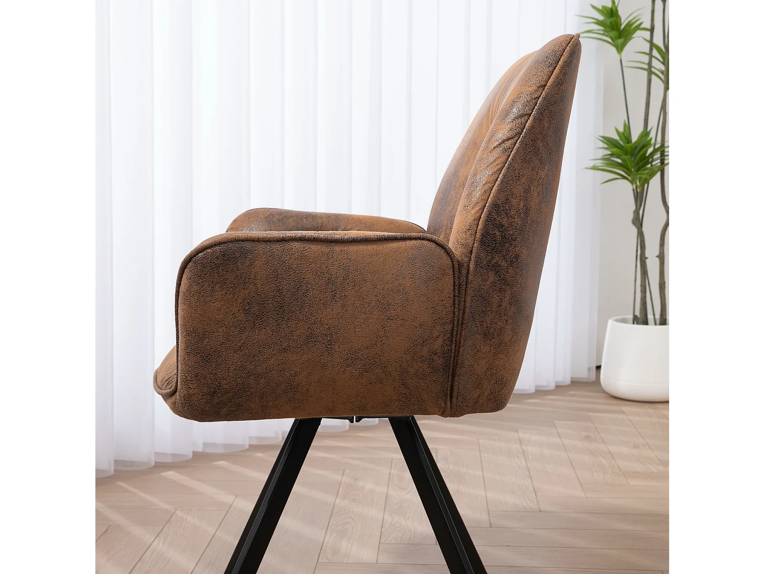 Lot de 4 chaises de salle à manger fauteuil de table style industriel,CALF