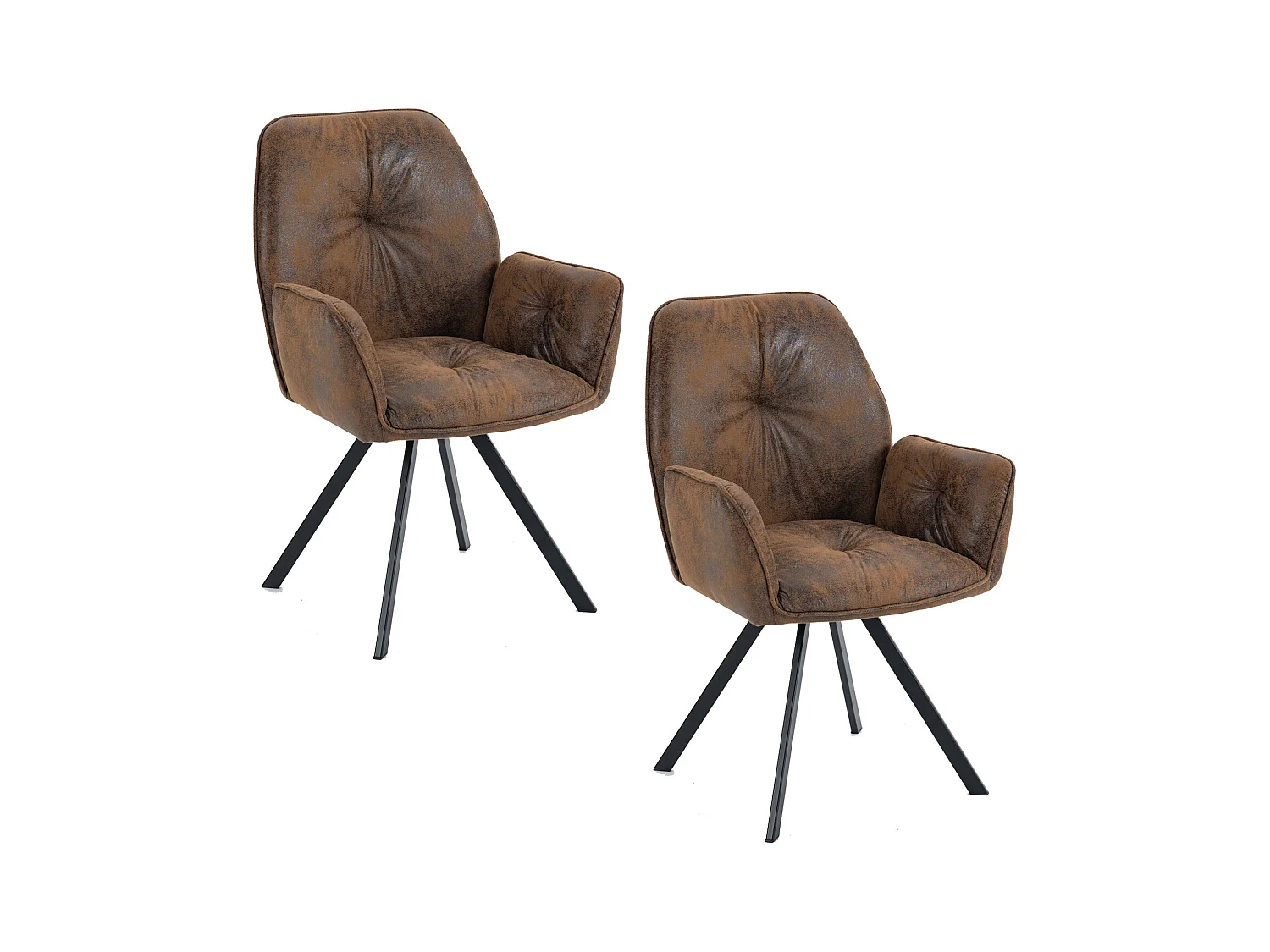 Lot de 4 chaises de salle à manger fauteuil de table style industriel,CALF
