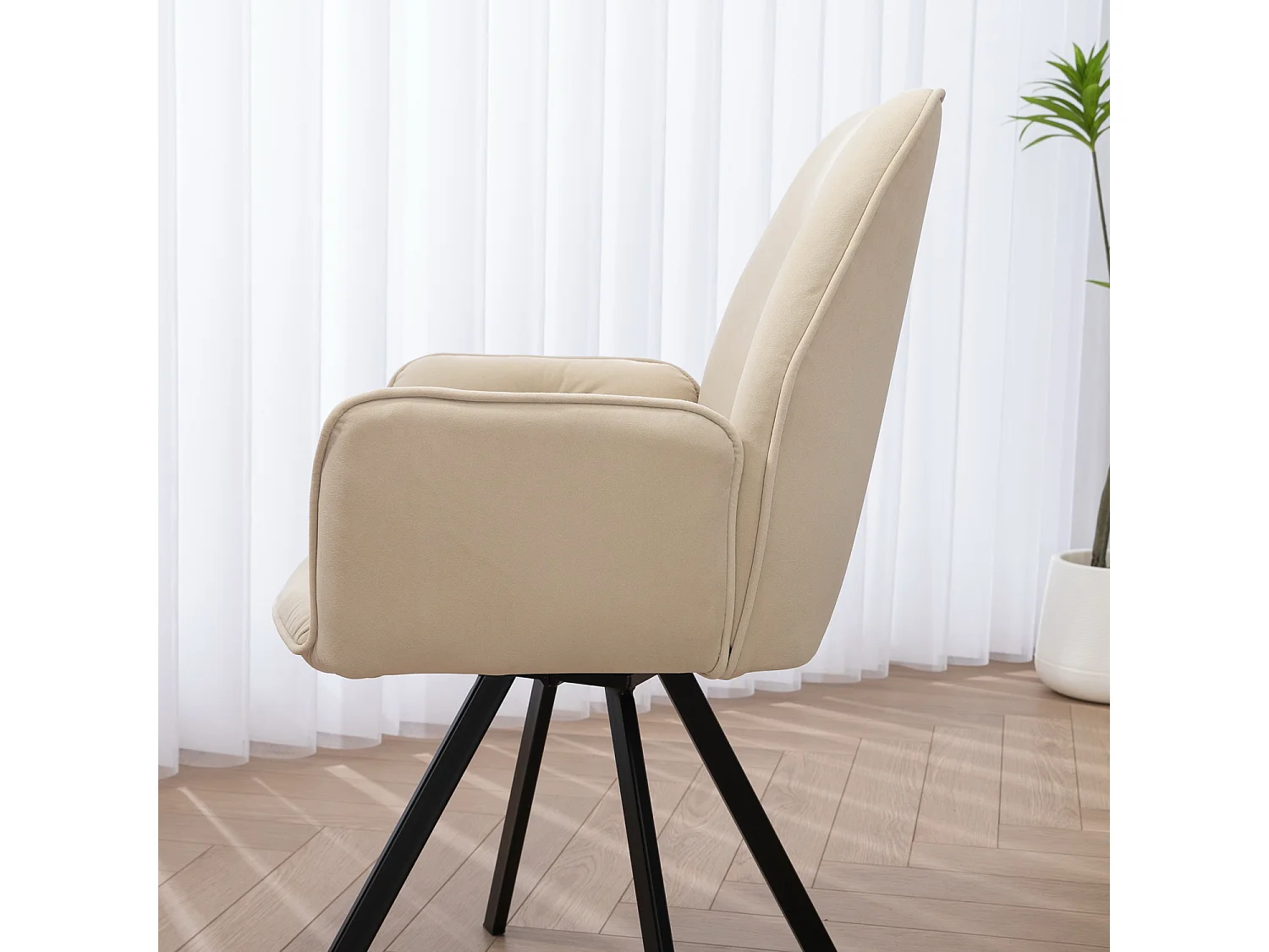 Lot de 4 chaises de salle à manger fauteuil de table style industriel,CALF