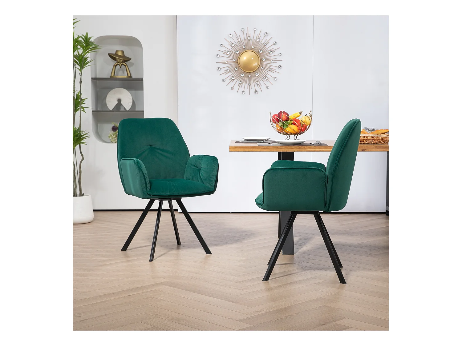 Lot de 2 chaises de salle à manger fauteuil de table style industriel,CALF