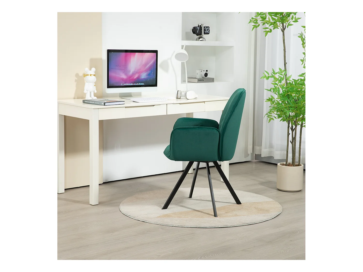 Lot de 2 chaises de salle à manger fauteuil de table style industriel,CALF