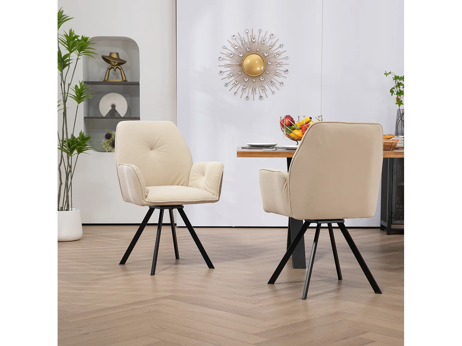 Lot de 6 chaises de salle à manger fauteuil de table style industriel,CALF