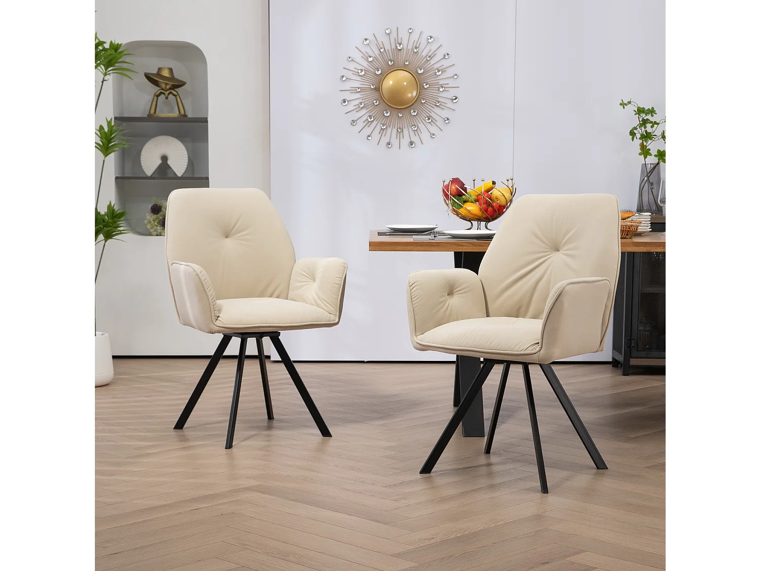 Lot de 6 chaises de salle à manger fauteuil de table style industriel,CALF