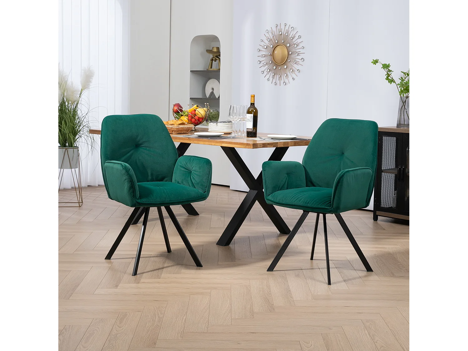 Lot de 6 chaises de salle à manger fauteuil de table style industriel,CALF