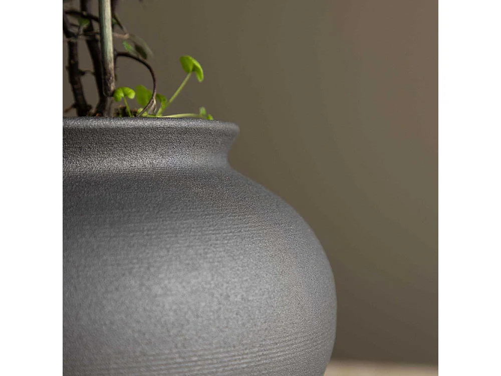 Rellis Vase schwarz.