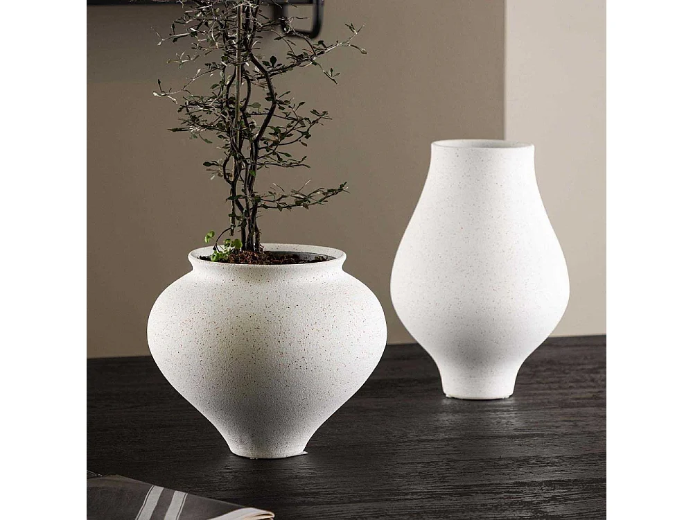 Vase Design "Rellis" 18cm Blanc