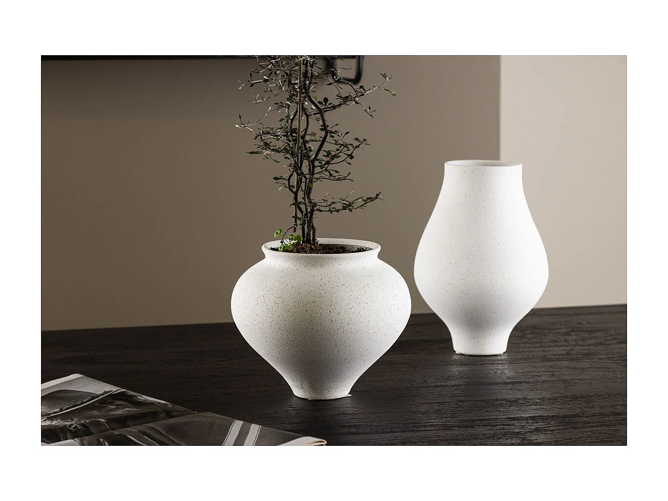 Vase Design "Rellis" 18cm Blanc