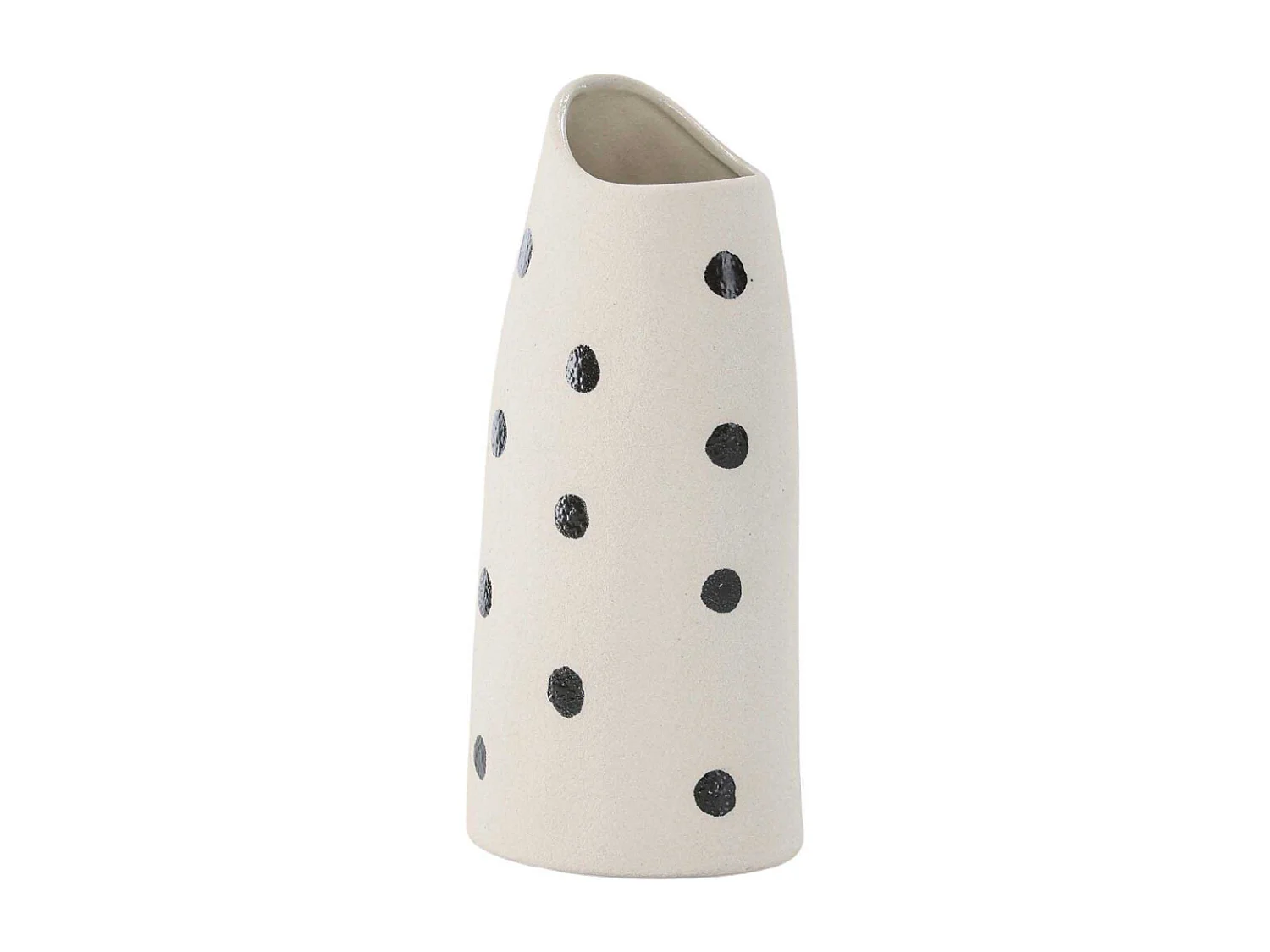 PB INFO / (COULEUR) Vase Design "Ernst" 23cm Blanc & Noir