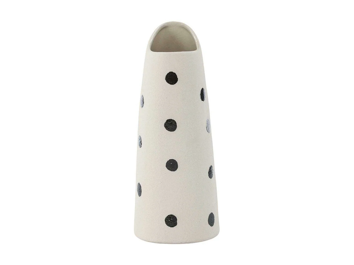 PB INFO / (COULEUR) Vase Design "Ernst" 23cm Blanc & Noir