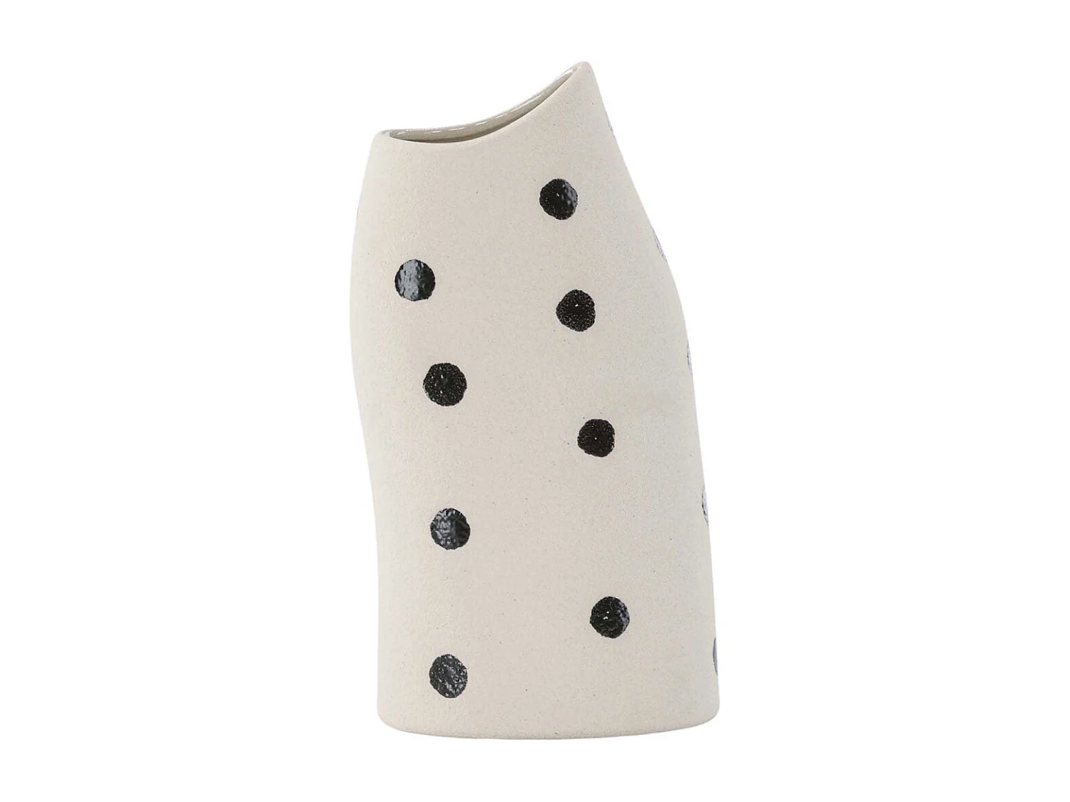 PB INFO / (COULEUR) Vase Design "Ernst" 23cm Blanc & Noir