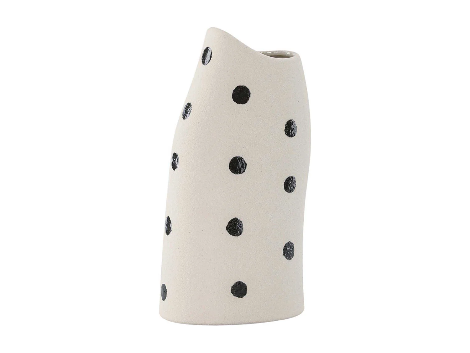 PB INFO / (COULEUR) Vase Design "Ernst" 23cm Blanc & Noir