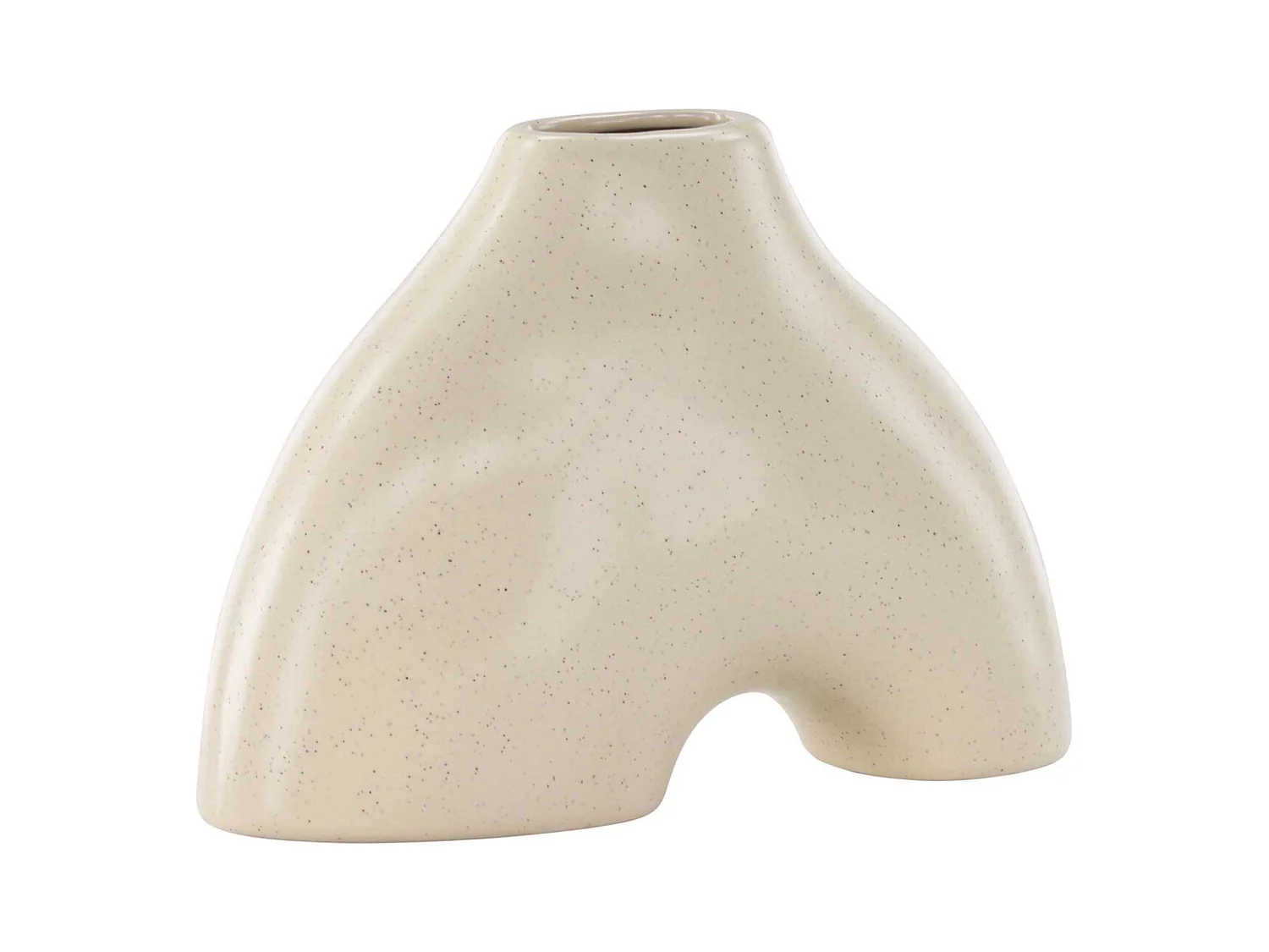 Vase Design "Kento" 15cm Beige & Noir