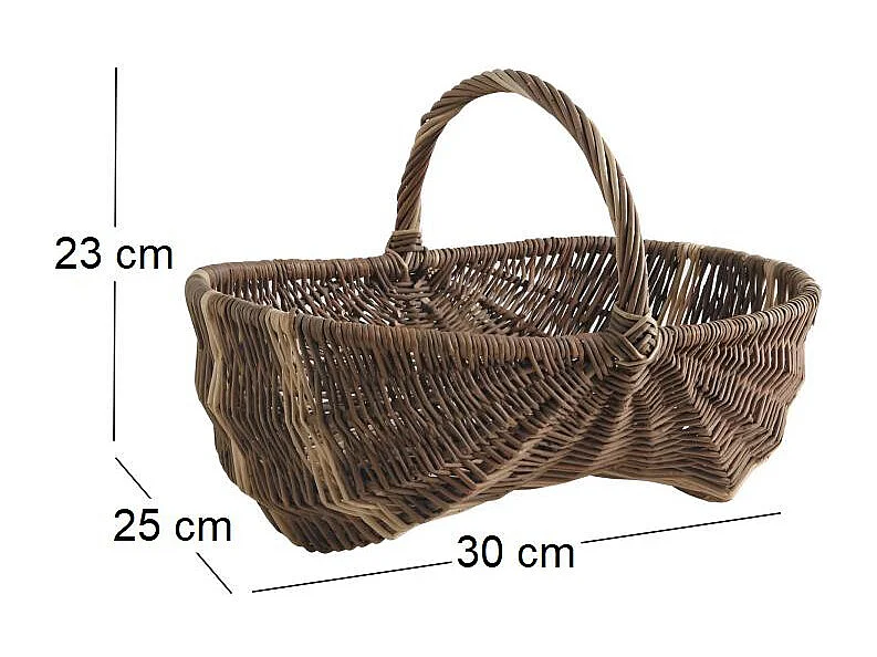 Panier bourguignon en osier 30 x 25 x 11 cm