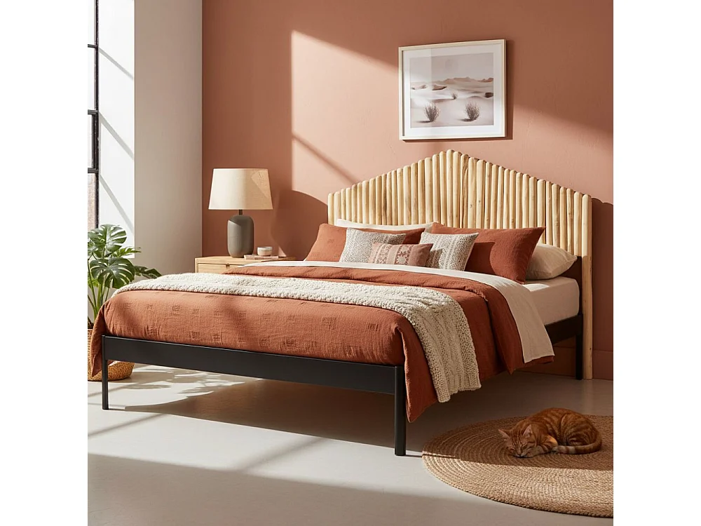 Tête de lit en teck naturel - Arthur