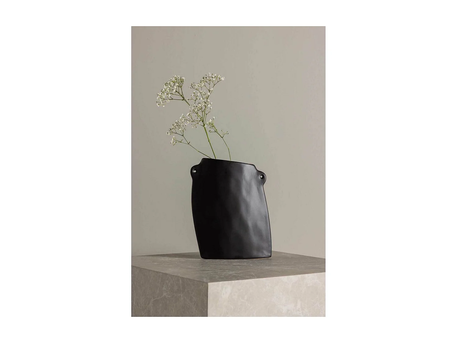Vase Design en Céramique "Hie" 21cm Noir