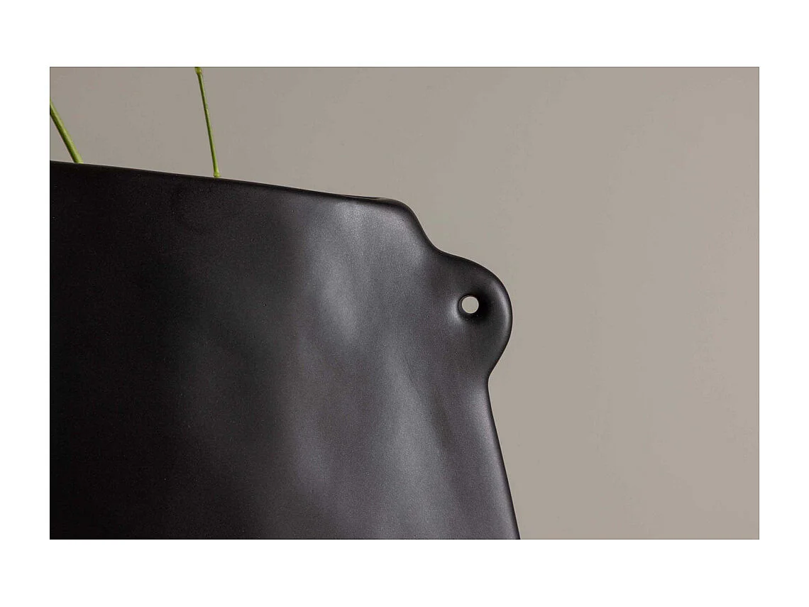 Vase Design en Céramique "Hie" 21cm Noir