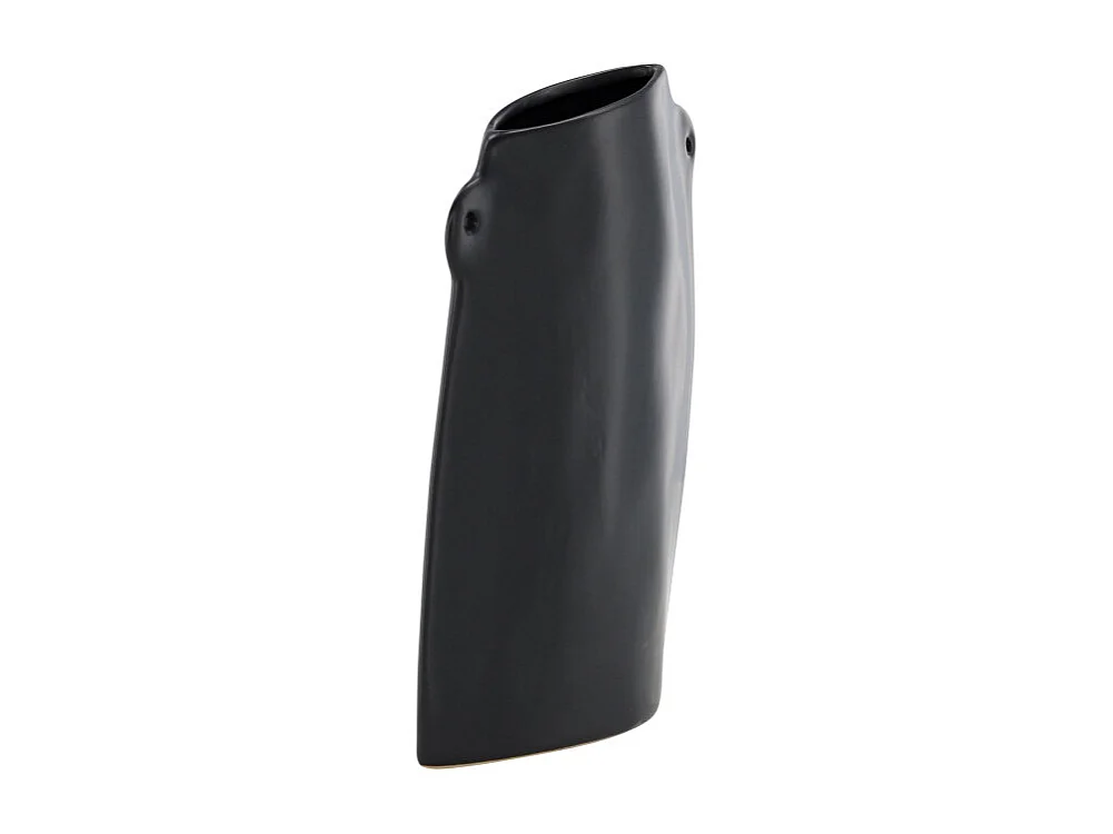 Vase Design en Céramique "Hie" 21cm Noir