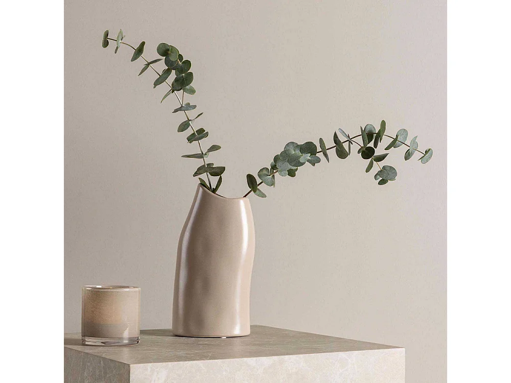 Vase Design "Ernst" 23cm Beige