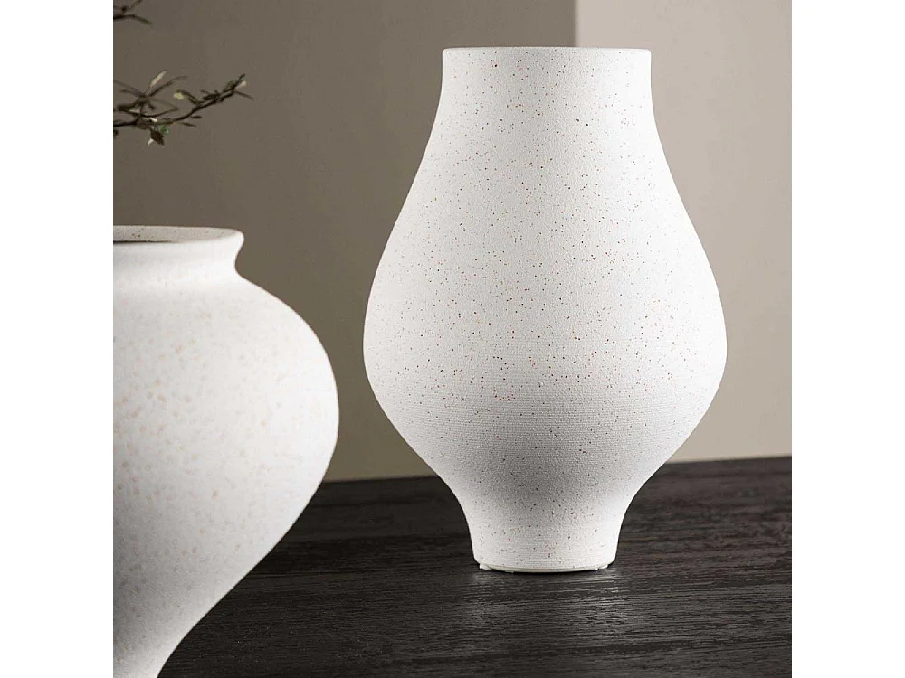 Vase Design "Rellis" 24cm Blanc