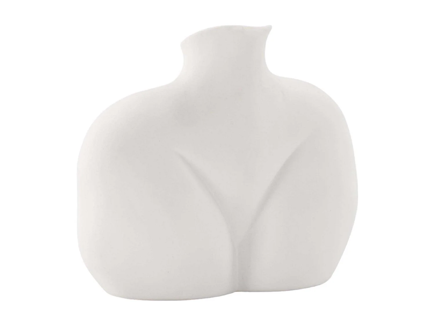 Vase Corps Féminin en Céramique "Harvey" 17cm Blanc Cassé