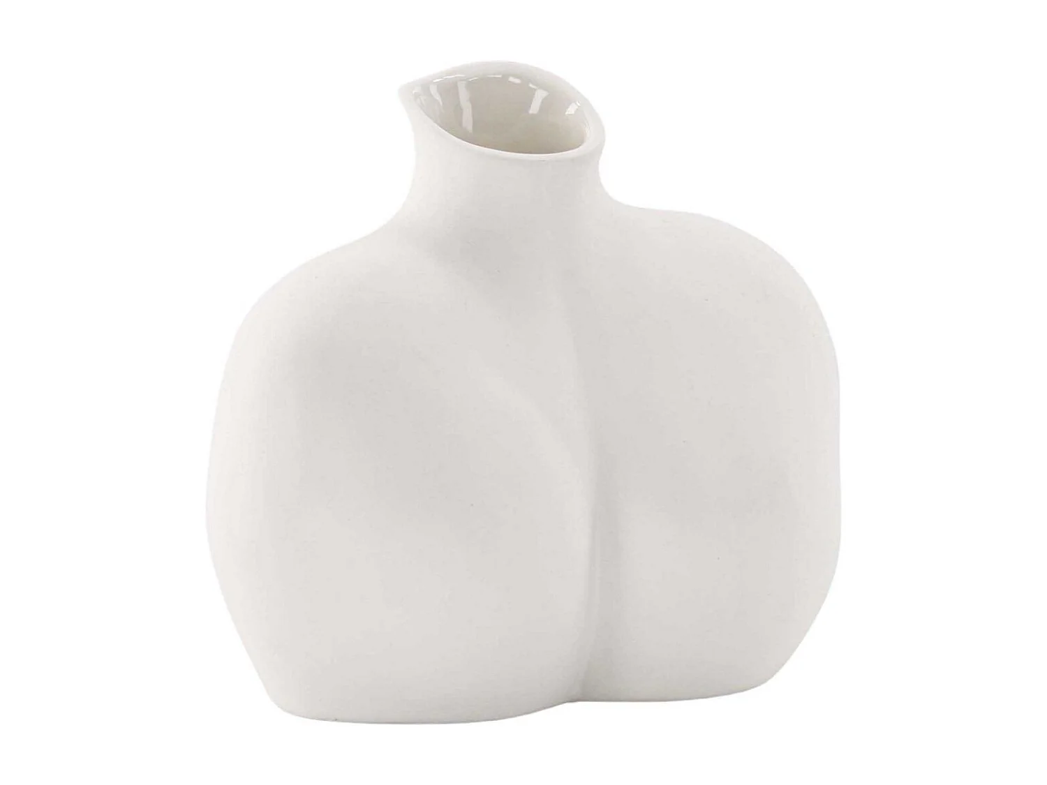 Vase Corps Féminin en Céramique "Harvey" 17cm Blanc Cassé