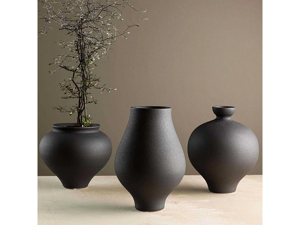 Rellis Vase schwarz.