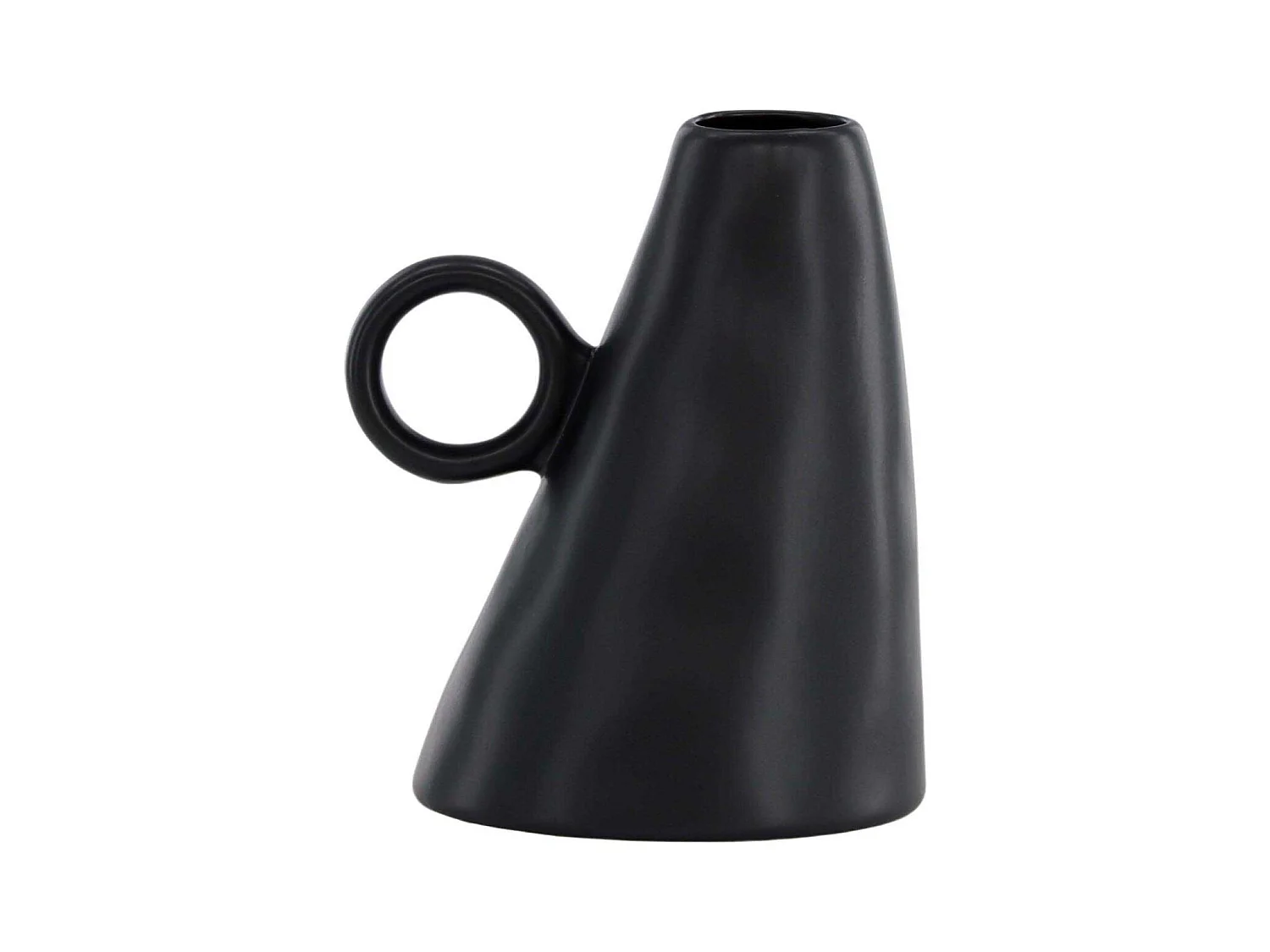 Vase Déco en Céramique "Ovy" 17cm Noir