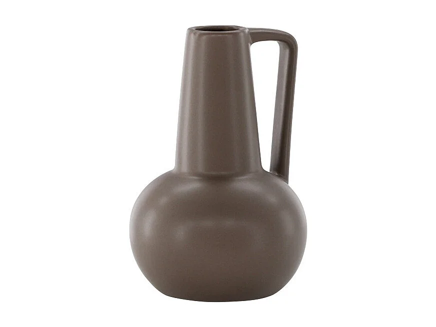 Vase Design en Céramique "Lane" 22cm Marron